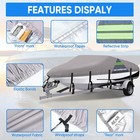 Heavy Duty Boat Cover Waterproof Fits V-hull Fish ski Runabout 17  18  19  Foot