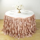 14 Ft Nude Curly Taffeta Table Skirt Wedding Party Events Catering Trade Show