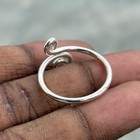 Sterling Silver Swirl Toe Ring - Handmade Adjustable Ring Size 3 Us