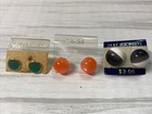 Vintage Lot Of 15 Post   Dangle Pierced Earings 80s New On Card Bag  4