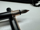 Faber-castell Design Neo Slim Fountain Pen In Black rose Gold Extra Fine Nib