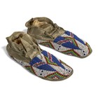 Antique Lakota Sioux Beaded Moccasins C  1890   Authentic Plains Indian Artifact