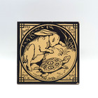 Arts   Crafts Fireplace Tile Aesops Fables The Hare And The Turtle Mintons C1875