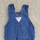Vintage Osh Kosh B gosh Footed Bib Overalls 6 9 Mos Blue Denim Leg Snaps Usa 