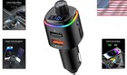 Nulaxy Bluetooth Fm Transmitter  Qc3 0 Fast Charge Car Glossy Black