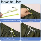 15pcs Sweatpants Drawstring Replacement Kit  6 Round   6 Flat Replacement Drawst