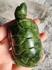Nephrite Jade Turtle Statue Green Gemstone Mineral Specimen Home Decor Gift