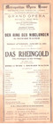 Rare 1910 Met Opera Ring Cycle Programs W olive Fremstad  Johanna Gadski