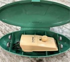 Vintage Singer Button Holer Oval Green Clamshell Case