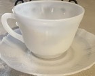 Vintage Macbeth Evans American Sweetheart Monax White Cup   Saucer