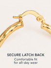 14k Gold Filled Diamond Cut Hoop Earrings 25mm Latch Back Women Jewelry