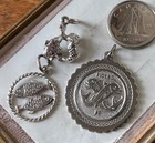 Vintage Sterling Charms Gemini Zodiac Sign Astrology Birthday