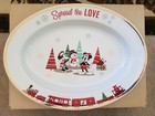 Disney Parks Mickey   Minnie Spread Love Christmas Holiday Serving Dish Platter