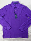 Ralph Lauren Custom Slim Fit Long Sleeve Pique Polo Shirt  Purple  Men s L  Nwt 