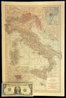Antique Italy Map Post World War 1 Wwi Original Sicily Sardinia Treaty Of London