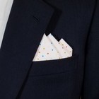 New - 3 Point 100  Cotton Pre-folded Pocket Square Handkerchief Insert