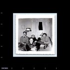 Old Vintage Square Photo Men Woman In Living Room Snapshot Photograph