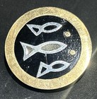 Vntg Mcm Sterling Silver Mixed Metals Fish Brooch Pin Signed Mexico 1 25    4 67 G