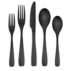 Matte Black Silverware 20 Piece  Spoon And Fork Set  Kitchen 20p Matte Black