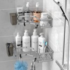 Corner Shower Caddy  2 Pack Adhesive Shelf Decor - No Drilling Stainless Stee   