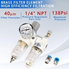 Weiteng 1 4  Npt Compressed Air Filter Regulator Comb  5 Micron Brass Filter