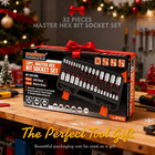 High Torque Master Hex Bit Socket Set   32-piece Sae   Metric Allen Socket Set   