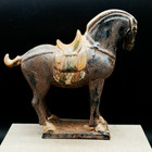 8 1  Collect Chinese Tang Dynasty Sancai Pottery War-horse Zodiac Wealth Statue