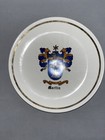 Vintage Martin Family Coat Of Arms Decorative Plate Gold Rim Heraldic Crest