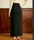 Figure Flattering Long Black Skirt Size M Stretchy