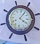 Vintage Schatz Ship s Bell Clock  8 Day - 2 Jewels Mid Century  Works And Chimes