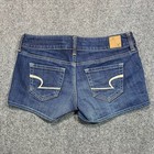 American Eagle Shorts Womens 2 Blue Denim Cotton Stretch Five Pockets