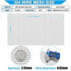 304 Stainless Steel Mesh Screen11 X24 280x610mm   8mesh Non-rusting  2 55mm Hole