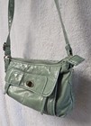 Bueno Faux Leather Crossbody Shoulder Bag Mint Green W  Antique Brass Turn-lock