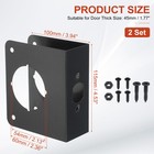 Door Reinforcement Plate  2 Set For 1-3 4  Thick Door 4-1 2  Size Black