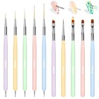 10 Pcs Nail Art Brushes Set  Nail Dotting Tools  French Tip Tool  Multicolor