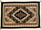 Fine Navajo 2 Grey Hills Rug classic Central Cross Design natural Handspun mint 