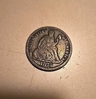 1875-cc Carson City Seated Liberty Dime  Vf-xf Details