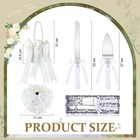 Set Of 5 Wedding Flower Baskets Heart Shape Ring Bearer Pillow And Knife And    