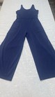 Athleta Girl Simone Biles Wide Leg Jumpsuit Blue Active Jumpsuit Girls Size 12