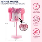 Minnie Mouse Table Lamp Plush Pink Base Decorative Shade Bedroom Night Light