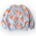 Zara Printed Neon Oranges Sweatshirt And Ribbed Leggings Outfit Size 4t  Mauve 