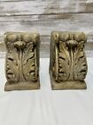 Beautiful Antique Heavy Plaster Corbel Set - 6 3 4    Tall 5    Wide 4 1 4    Depth