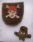 Ww1 Wwii German  Stahlhelm Helmet Skull Badge   Collar Patch Trench Art Wwi Ww2