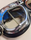Vintage Halcyon Bs 4110 Motorcycle Aviator Goggles Made In England