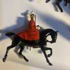 Vintage Britains Toy Soldiers Set Life Guards Mounted In Winter Dress Lot Of 6