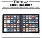 Trading Card Binder 20 Pocket Holds 2000 Cards Premium Ringless Double-sided
