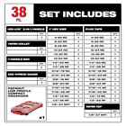 Milwaukee 49-22-5604 38pc Sae Tap   Die Packout Set W  Hex-lok 2-in-1 Handle