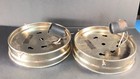Pair Atq  Deco School House Ceiling Light Fixture Industrial  Milk Glass  B451