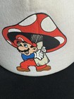Super Mario Bros Vintage Hat Nintendo Licensed  Mushroom Trucker Nostalgia 2003