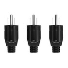 3-pack 15a 125v Ac Replacement Plug Connectors 3 Prong Male Extension Cord